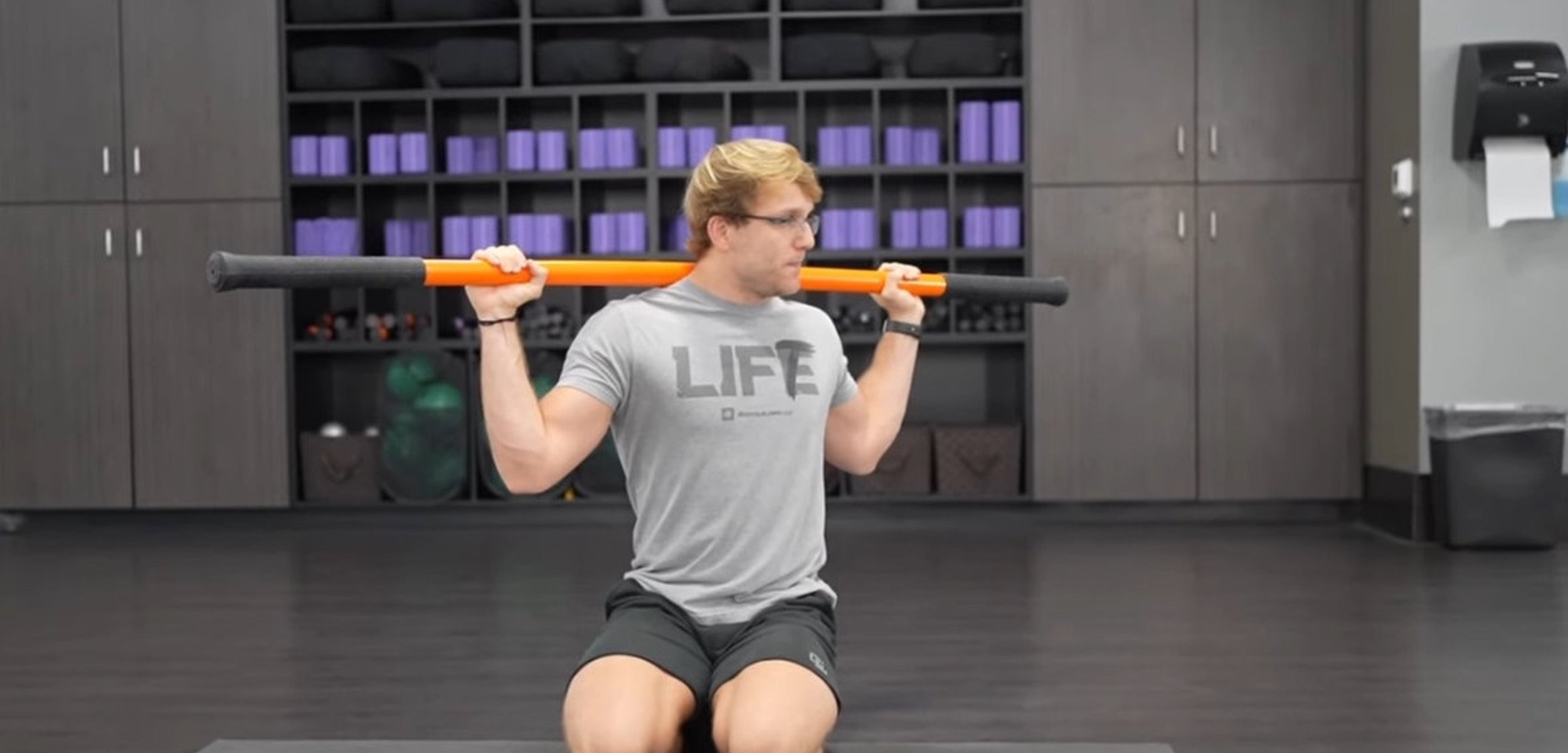 Person examining a strained joint after training