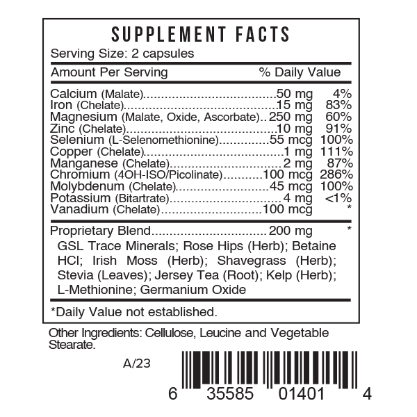 Systemic Formulas MIN #140 Multi Mineral Plus