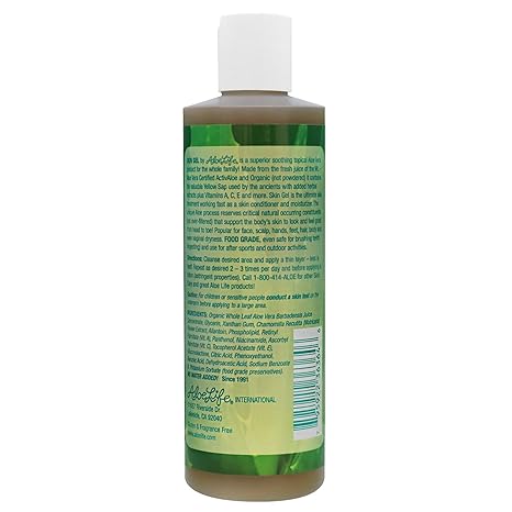Aloe Life – Skin Gel & Herbs Ultimate Skin Treatment, 99% Certified Organic Whole Leaf Aloe Vera, Vitamins C, A, & E, Head-to-Toe Skin Care Support for the Whole Family, Fragrance-Free
