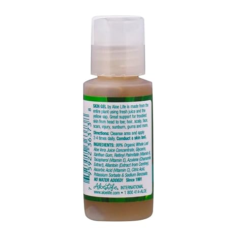 Aloe Life – Skin Gel & Herbs Ultimate Skin Treatment, 99% Certified Organic Whole Leaf Aloe Vera, Vitamins C, A, & E, Head-to-Toe Skin Care Support for the Whole Family, Fragrance-Free
