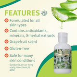 Aloe Life - Face & Body Lotion, Concentrated Formula, Hydrates Dry Skin, Contains Antioxidants, Minerals, & Herbal Extracts, Pleasant Grapefruit Scent, Safe For All Skin Types, Gluten-Free