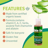 Aloe Life – Skin Gel & Herbs Ultimate Skin Treatment, 99% Certified Organic Whole Leaf Aloe Vera, Vitamins C, A, & E, Head-to-Toe Skin Care Support for the Whole Family, Fragrance-Free