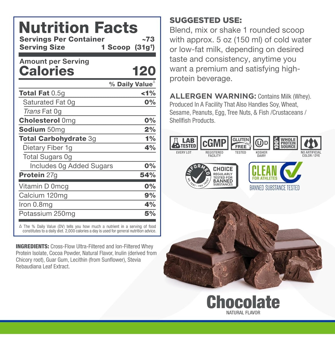 Allmax Isonatural Whey Protein Isolate