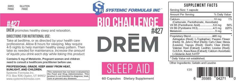Systemic Formulas: #427 - DReM - Sleep Aid