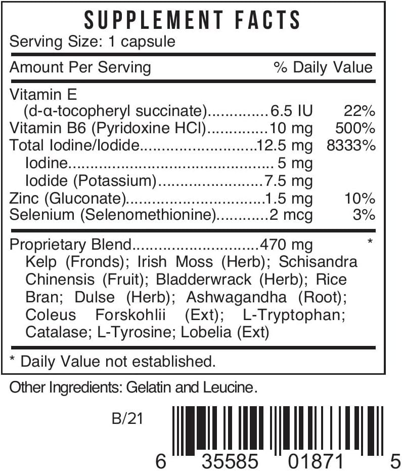 Systemic Formulas Bio Nutriment TMI Thyroid Metabolism + Iodine