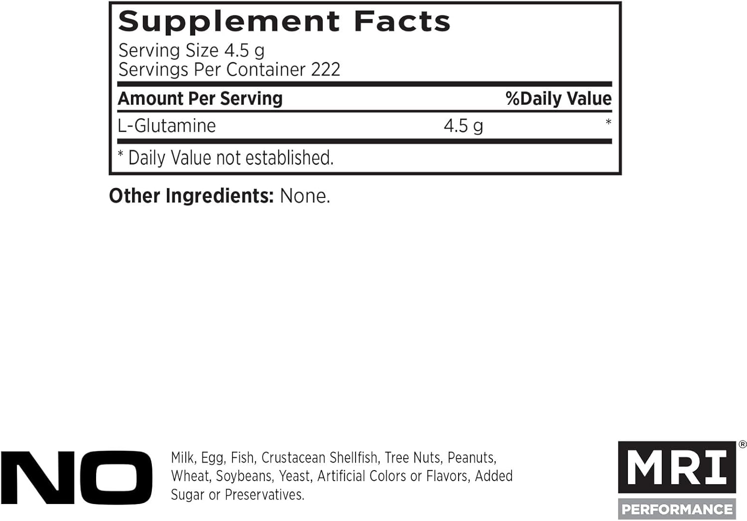 MRI Performance Glutamine 1000 Gram