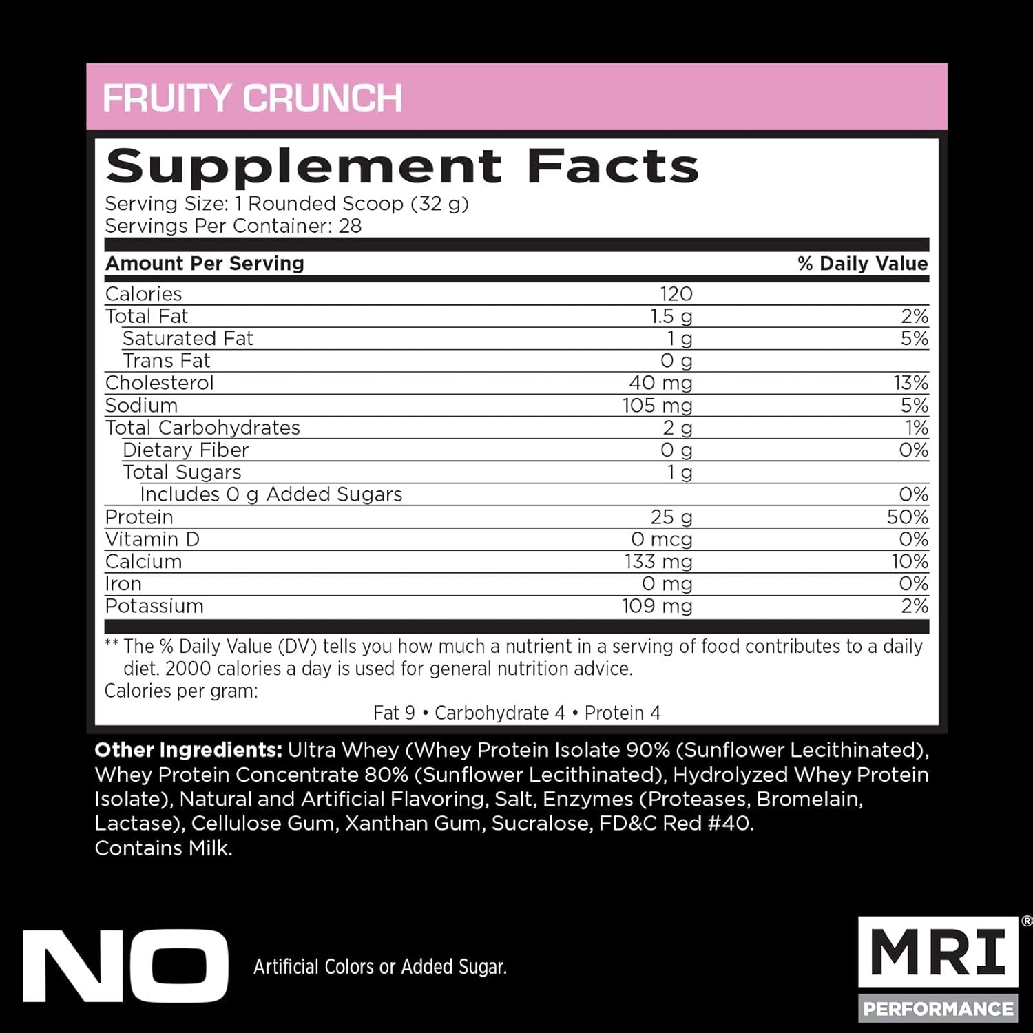 MRI Ultra Whey Protein Powder
