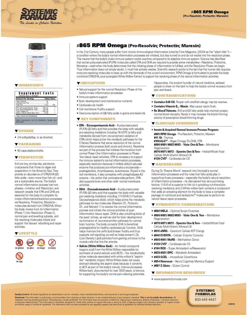 Systemic Formulas RPM Pre-Resolvin
