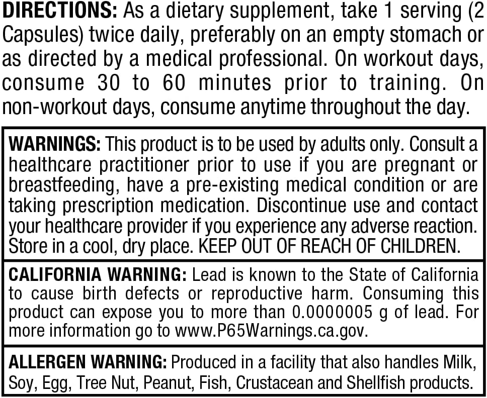 ALLMAX Essentials L-CARNITINE Tartrate - 120 Capsules
