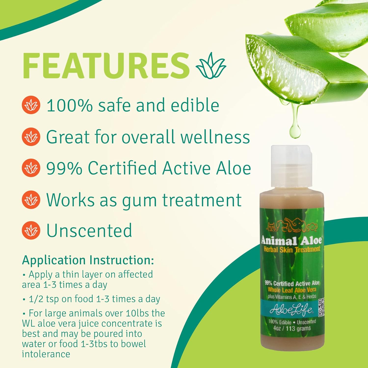 Aloe Life - Animal Aloe, Pet-Safe Digestive Aid & Skin Treatment Gel