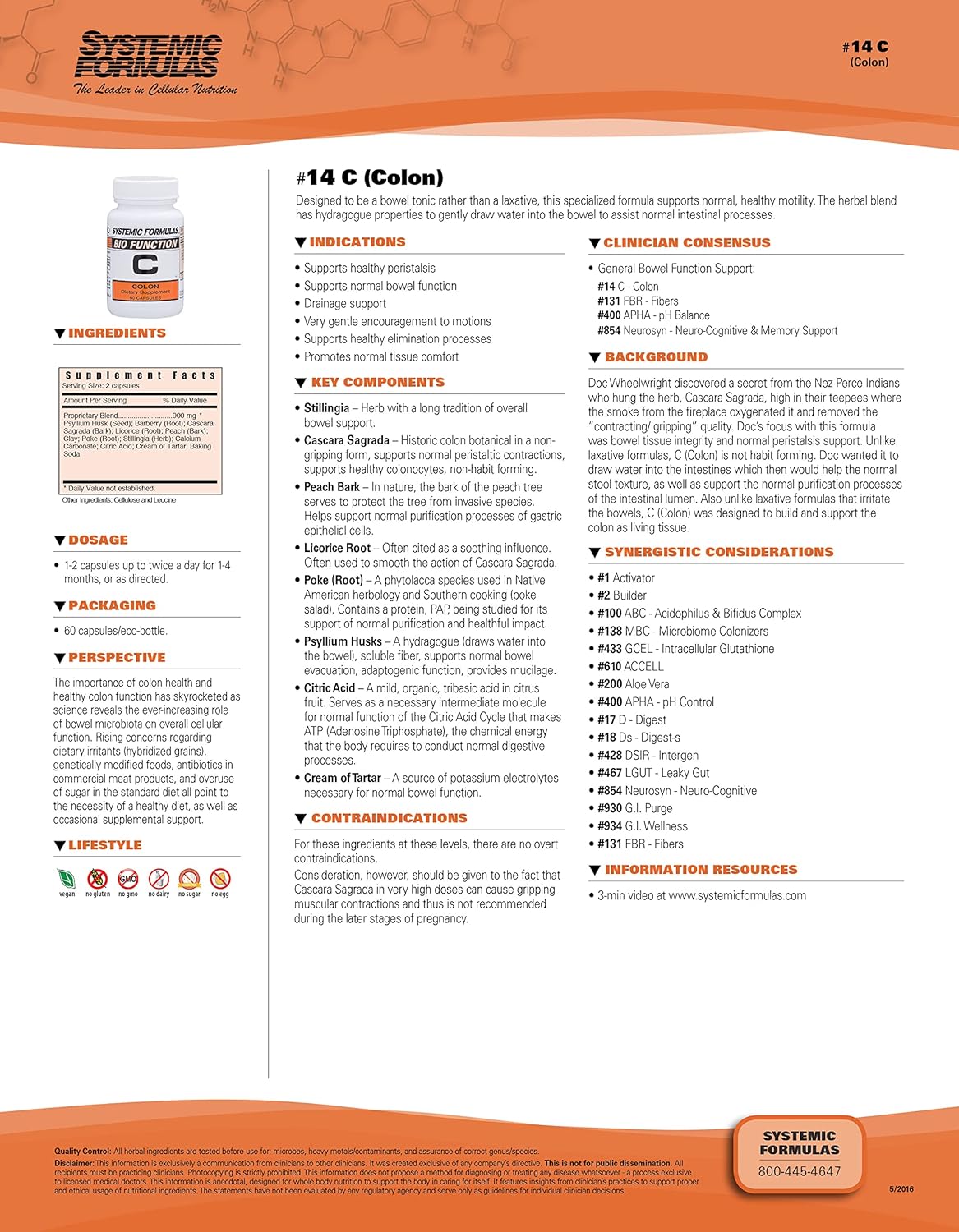 Systemic Formulas Bio Function C Colon