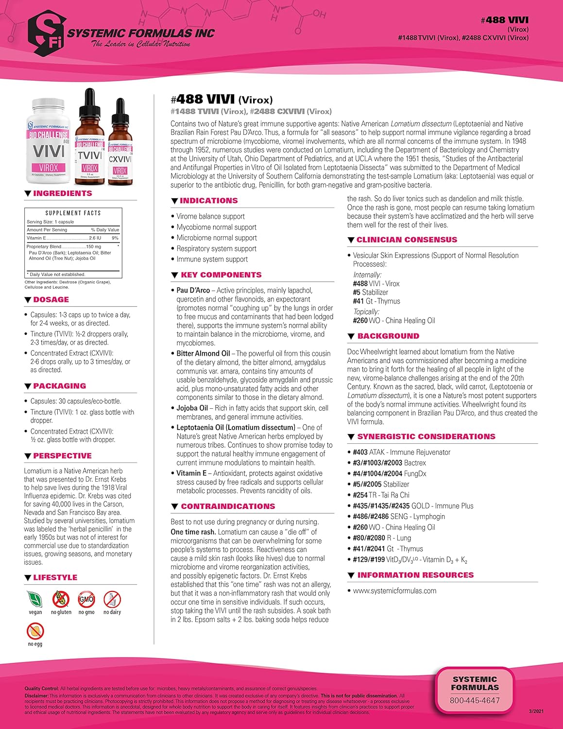 Systemic Formulas Bio Challenge #488 VIVI Virox