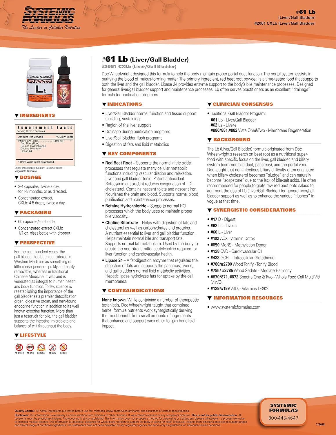 Systemic Formulas Lb – Liver/Gall Bladder