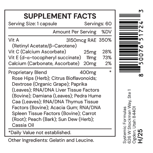 Systemic Formulas Bio Nutriment #101 Vitamin ACP