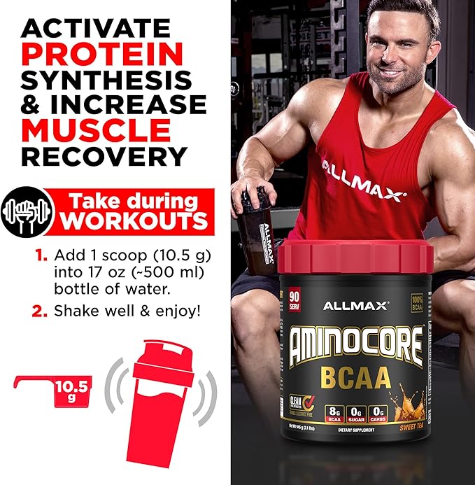 Allmax amino acids supplement, sweet tea flavor, best BCAAs for muscle recovery & endurance, bcaa powder, best amino acid supplement, eaa vs bcaa, eaas vs bcaas, best bcaa for men, best bcaa for women, creatine vs bcaa, directions for usage and dosage