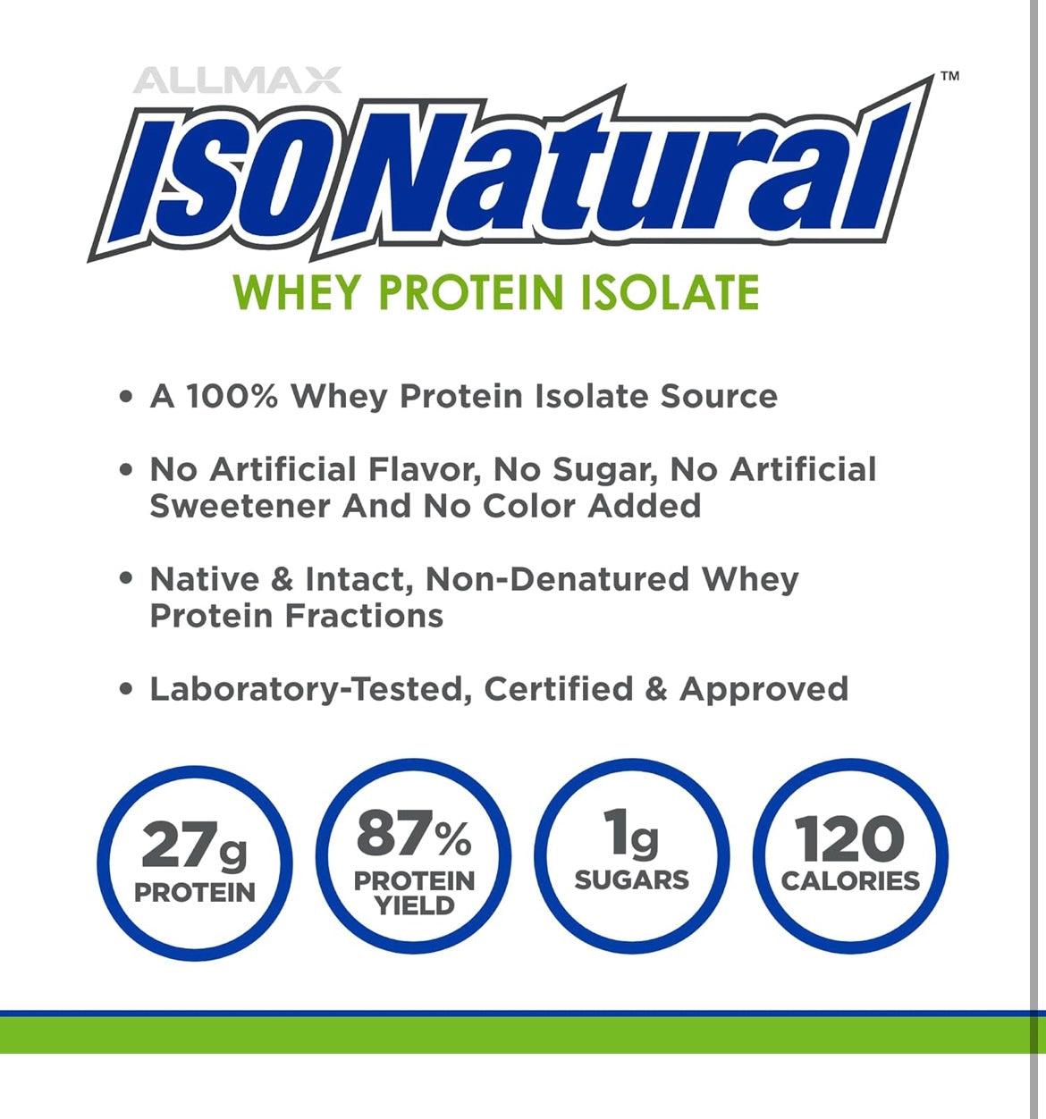 Allmax Isonatural Whey Protein Isolate