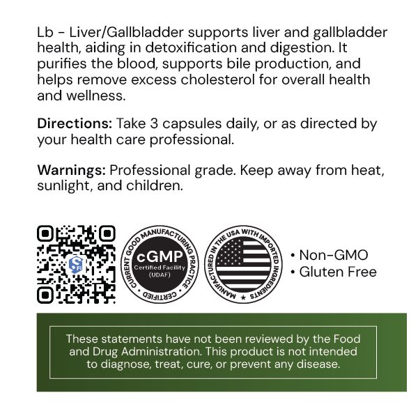 Systemic Formulas Lb – Liver/Gall Bladder