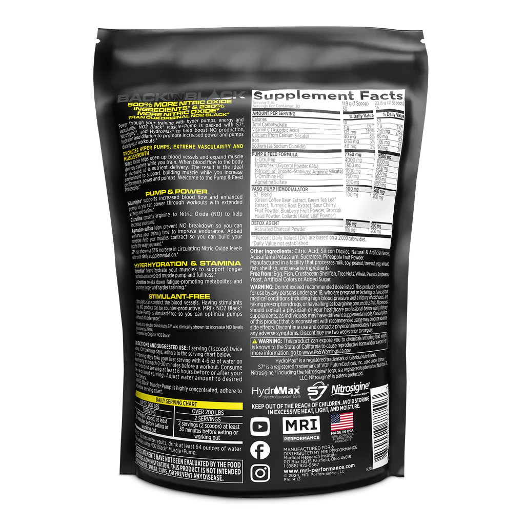 MRI Performance NO2 Black Pre Workout