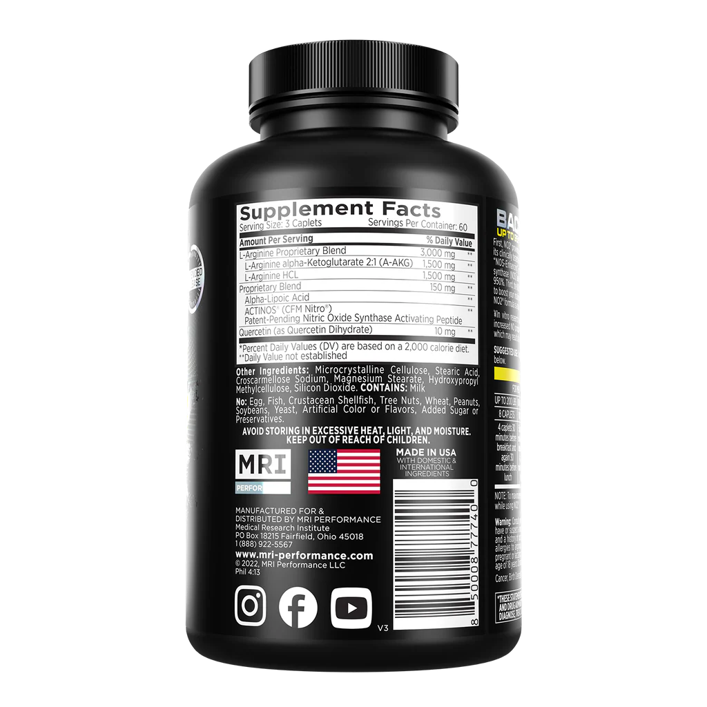 MRI Performance NO2 Nitric Oxide Booster Original Formula