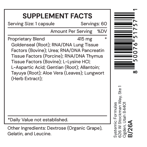 Systemic Formulas Bio Function R Lung