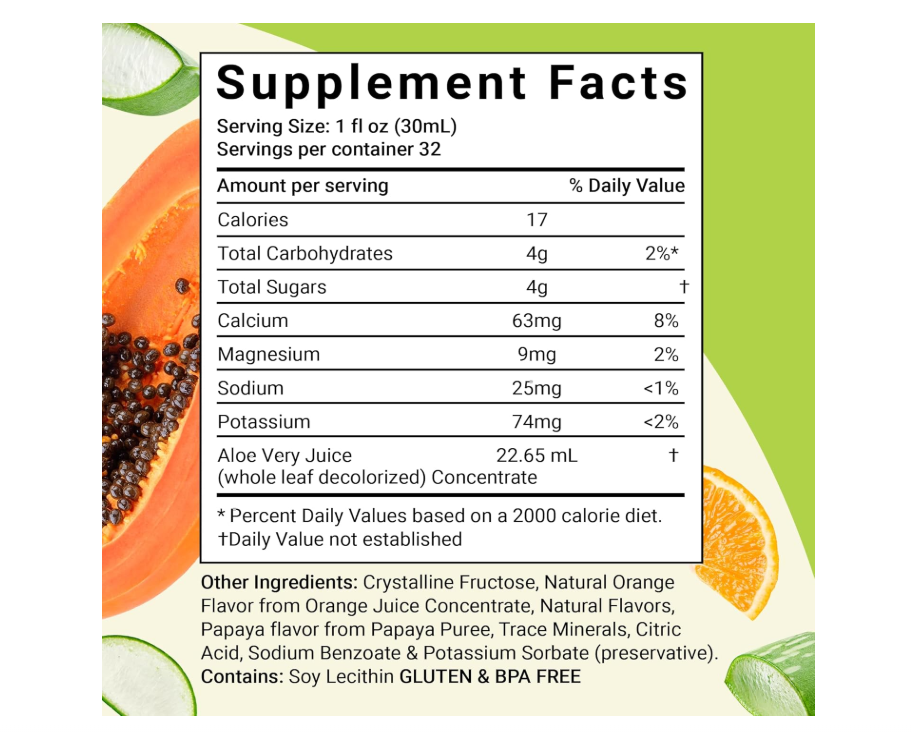 Aloe Life - Whole Leaf Aloe Vera Juice, Certified Organic, Gluten-Free