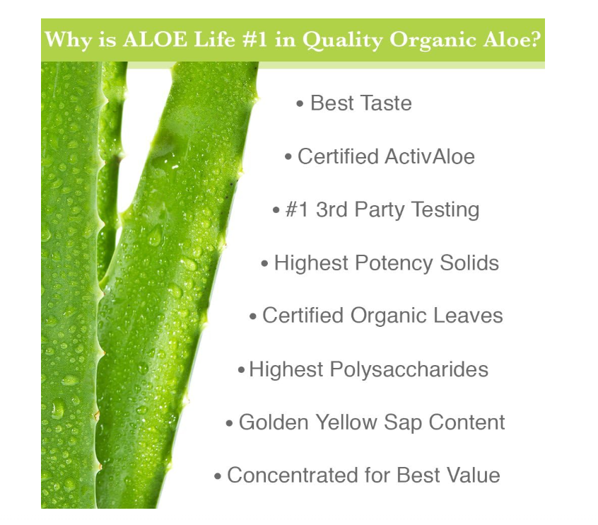 Aloe Life - Aloe Gold Tablets, Immune Support & Healthy Herbal Bitters, Supports Proper Digestion, Promotes Energy & Body Wellness, Certified Organically Grown Whole Leaf Aloe Vera Leaves