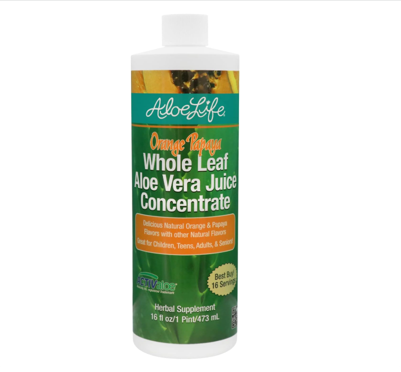 Aloe Life - Whole Leaf Aloe Vera Juice, Certified Organic, Gluten-Free