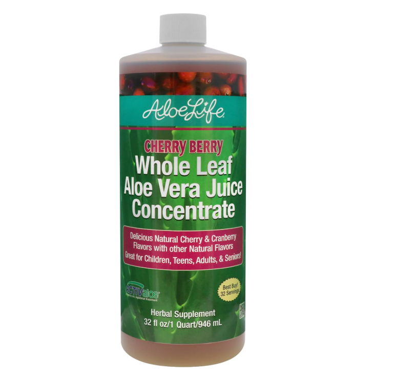 Aloe Life - Whole Leaf Aloe Vera Juice, Certified Organic, Gluten-Free