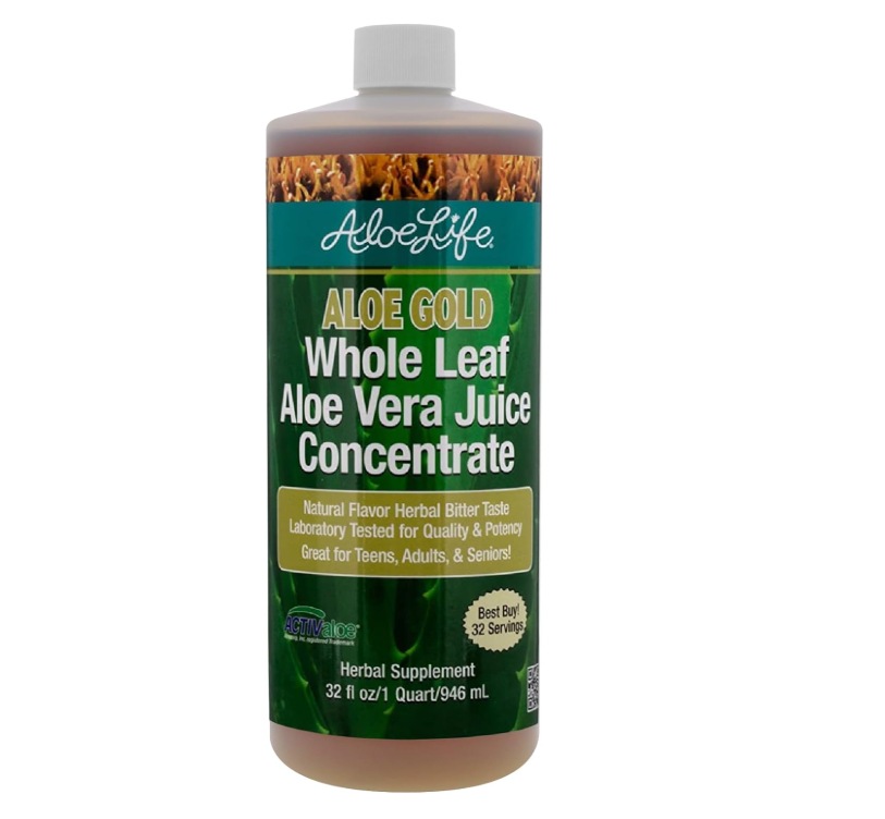 Aloe Life - Whole Leaf Aloe Vera Juice, Certified Organic, Gluten-Free